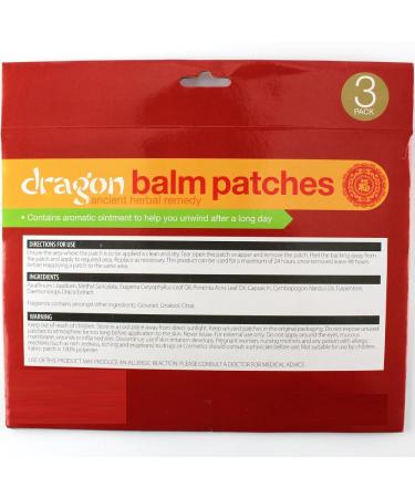 3 Pack Dragon Balm Patches Aromatic Herbal Remedy - Buy Online on GoSupps.com