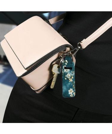 JooMeryer Van Gogh Oil Painting Chapstick Holder - Portable Lip Balm Sleeve Pouch Keychain for Women - Teal Flower Design - ONESIZE - Buy Online on GoSupps.com