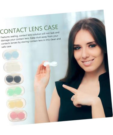 Solustrie 18-Sentence Contact Lens Container with Tweezers - Compact Oval Lens Case & Travel Storage Box with Mirror - Buy Online on GoSupps.com