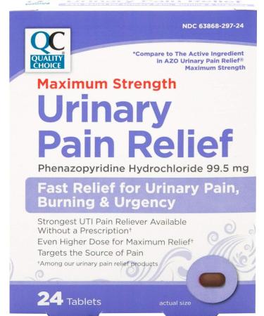 Quality Choice Urinary Pain Relief, Maximum Strength Tablets, 24ct