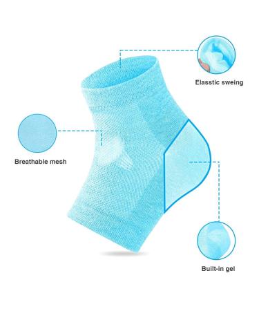 3 Pairs Gel Socks for Heel Protection & Moisturizing | Silicone Heel Spur Bandage for Dry Cracked Feet - Buy Online on GoSupps.com
