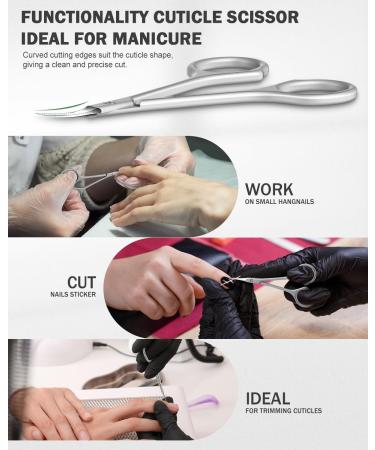 FVION Nailhashears Curved Blade Skin Scissors - Sharp Cuticle Scissors for Precise Nail Skin Trimming | Ideal for Women s Manicure - Buy Online on GoSupps.com