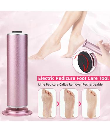 FATUXZ Electric Callus Remover with 60 Replacement Discs - Professional Pedicure Foot File for Dead, Cracked Hard Skin & Calluses - Electronic Shaver with Adjustable Speed - Buy Online on GoSupps.com