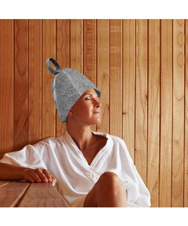 Buy AMDZGLB Sauna Hat - 2 Pieces Felt Sauna Cap for Men & Women | Portable Sauna Accessories & Shower Cap - Buy Online on GoSupps.com