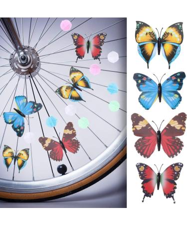 WINOMO 108pcs Luminous Bicycle Wheel Spoke Beads with 30pcs Butterflies Clips and 6pcs Dragonflies Clips - Buy Online on GoSupps.com