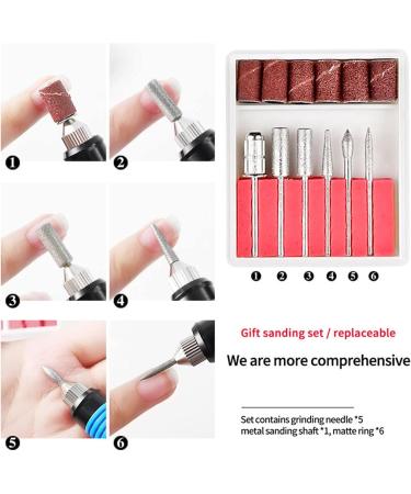 5 Electric Nail Drill Nails Art - Professional Manicure Pedicure Kit File Grinder Manicure Pedicure Tools with 6 Pieces Attachments and Sanding Bands Xiaoguozi 5 Pcs Usb-blue - Buy Online on GoSupps.com