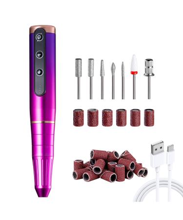 Portable Electric Nail Drill Compact Electrical Professional Nail File Kit for Acrylic Gel Nails Manicure Pedicure Polishing Shape Tools Design for Home Salon Use