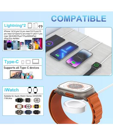 MTAKYI 4-in-2 Apple Watch Charger Cable Apple Watch/iPhone/Airpods  Watch Magnetic Charging Cable iWatch Series SE/8/7/6/5/4/3/2 - Wireless Travel Watch Charger AirPods 1/2/3/Pro&iPad Series ZJK04 - Buy Online on GoSupps.com