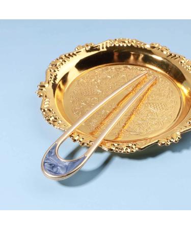 Yheakne Natural Shell-Haired U-Shaped Sponge Hairpin - Perfect for Updos Chignons & French Styles | 2 Tines Hair Fork - Buy Online on GoSupps.com