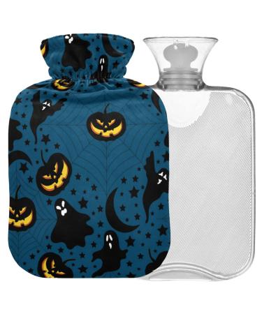 Naanle Halloween pumpkin spirit heat bottle with reference transparent hot water bottle heat bottle for bed handfoots Warmer pain relief heat and cold therapy small 1l