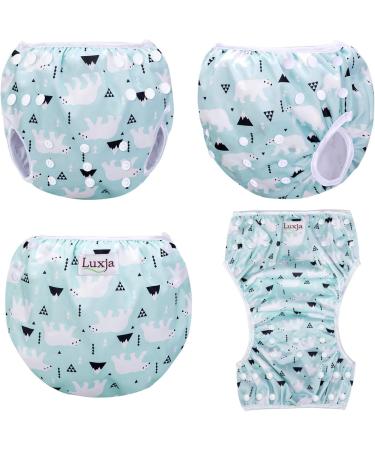 Luxja Reusable Swimming Diapers for Babies (0-3 Years) - Adjustable & Washable 2 Pack - Polar Bear & Rosa Flamingo Design - Buy Online on GoSupps.com