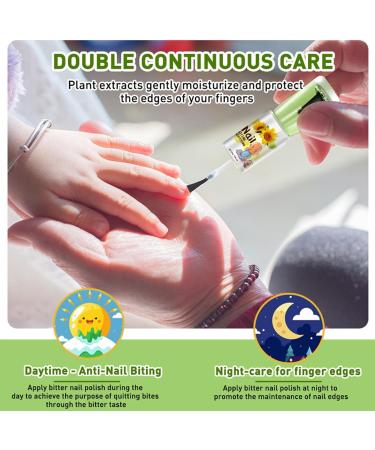 Toddler nail polish nail polish to prevent nail chewing - Bitter Stop Biting Liquid Nail Polish 10 ml | Stop putting your fingers in your mouth day and night - Buy Online on GoSupps.com