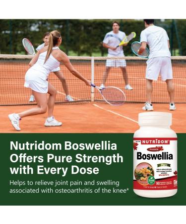 Nutridom Boswellia Serrata Extract Capsules 333mg Standardized to Contain 40% Boswellic acids Non-GMO Vegan Gluten-free Soy-free and Dairy-free (90 Veggie Capsules) - Buy Online on GoSupps.com