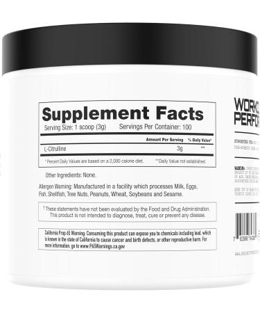 Project #1 L-Citrulline Powder Unflavored 100 Servings Pre-Workout Performance Supplement for Blood Flow and Muscle Recovery - Buy Online on GoSupps.com