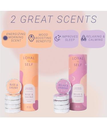 Loyal to Self Lavender Shower Steamers 12 Pack - Nighttime Relaxation & Stress Relief - Aromatherapy Bath Bombs for Women - Buy Online on GoSupps.com