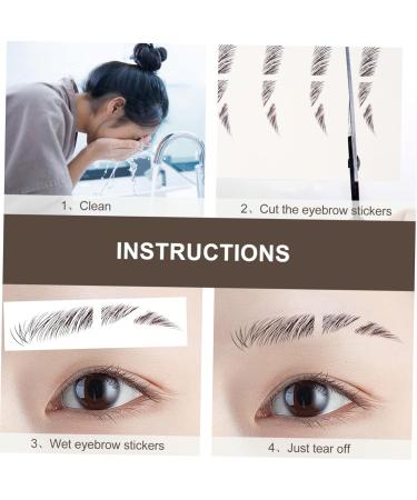 FOMIYES 24 Pcs Eyebrow Stickers Waterproof Stickers Grooming Shaping Eyebrow Sticker Eyebrow Tattoos Bionic - Buy Online on GoSupps.com