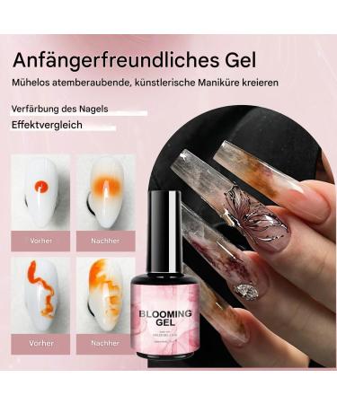 Acunny 15 ml Blooming Gel to distribute marble gel color nail designs 3D rhinestone glue multifunctional sculpture nail gel nail modeling at home - Buy Online on GoSupps.com