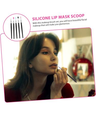 VINTORKY 5pcs Silicone Eyeshadow Brush Glitter Outfit Creme Eyeshadows Cream Makeup Brush Plastic Handle - Buy Online on GoSupps.com
