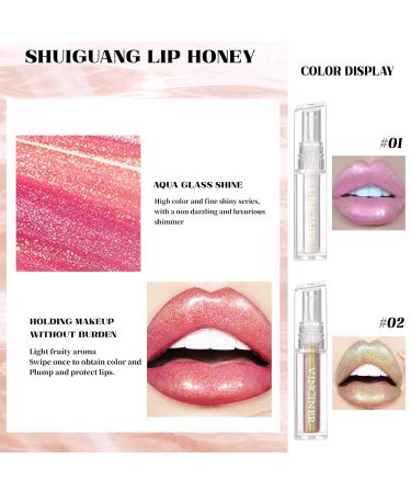 Buy Pink Glitter Lipstick | Diamond Metallic Shimmering Liquid Lipstick | Long-Lasting Smudge-Proof Gloss | Aurora Glossy Makeup - Buy Online on GoSupps.com
