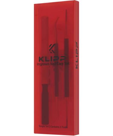 KLIPP Ingrown Toenail Tool Kit for Men and Women Ingrowing Toe Nail Lifter Rounded File and Metal Fingernail File for Manicure Pedicure Foot Care Heavy Duty Surgical Grade Steel - Buy Online on GoSupps.com