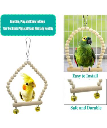 Chikanb 8-Piece Parrot Play Set | Colorful Wooden Bird Toys for Budgies Lovebirds and Parrots - Ideal for All Bird Types - Buy Online on GoSupps.com