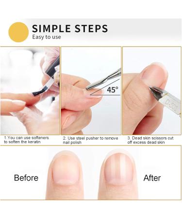 Olakin Set of 2 Stainless Steel Cuticle Nippers and Cutters with Pusher - Ideal for Manicure and Pedicure - Buy Online on GoSupps.com