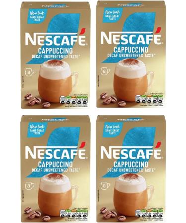 Coffee Multipack With 4x Nescafe Cappuccino Unsweetened Taste Decaf Gold Mix Coffee Boxes - 32 Nescaf Cappuccino Coffee Sachets - 8 per pack - Nescafe Coffee On the Go Instant Coffee Sachets - Buy Online on GoSupps.com