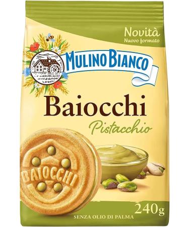 Italian Gourmet ER Mulino Bianco Baiocchi Pistacchio Set of 6 Pistachio and Shortcrust Pastry Biscuits Ideal for Breakfast or Snack Palm Oil Free 240 g + Italian Tomato Pulp Box 400 g - Buy Online on GoSupps.com