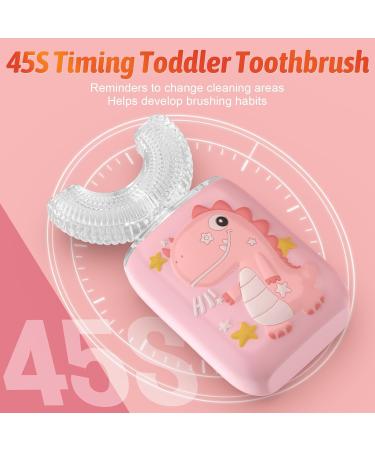 U-Shaped Electric Toothbrush for Kids | 360 Sonic Cleaning & 45S Timer | Rechargeable Toothbrush for Ages 2-6 - Pink - Buy Online on GoSupps.com