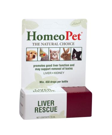 HomeoPet Liver Rescue, Natural Liver Support for Pets, 15 Milliliters