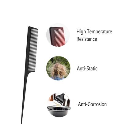 JEOPOOM Precision Ridge Nadelstielkamm Hair Comb Set 3 Professional Antistatic Breakproof Combs for Men & Women | Ideal for All Hair Types - 2 Black - Buy Online on GoSupps.com