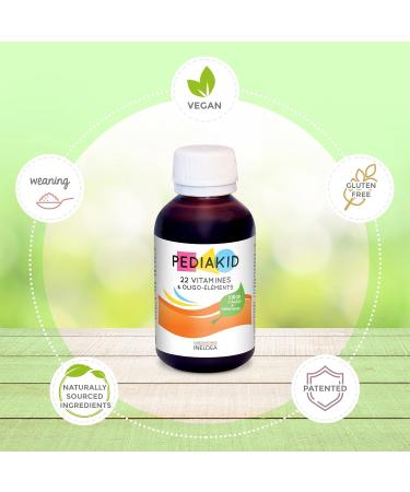 PEDIAKID - Natural Food Supplement Pediakid 22 Vitamins and Trace Elements - Exclusive Formula with Agave Syrup - Optimizes Vitamin and Mineral Intake (125 ml) - Buy Online on GoSupps.com