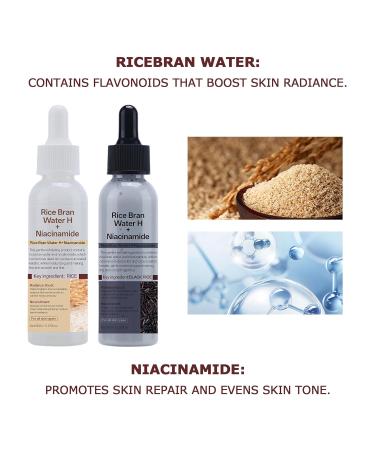 Black and white rice exfoliant ampoule rice exfoliator Rice Bran Water H+Niacinamide Gently removes dead skin Deep moisturizing and brightening skin tone Suitable for all skin types 2PCS. - Buy Online on GoSupps.com