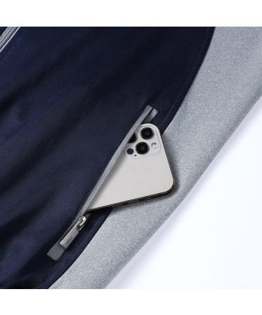 PUMPITU Men's Casual Athletic Tracksuit Set - Navy+Gray, X-Large - Buy Online on GoSupps.com