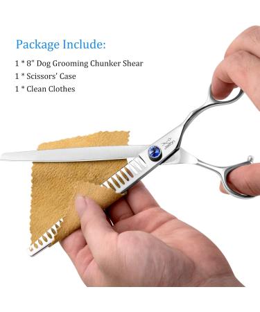 Jason Professional Dog & Cat Chunker Scissors - 8 Inch Fur Care Shears with 26 Teeth - Japanese 440C Stainless Steel - Buy Online on GoSupps.com