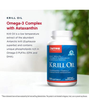 Jarrow Formulas Krill Oil 120 Softgels - Joint & Heart Health Omega-3 Supplement - Buy Online on GoSupps.com