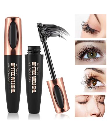 4D Silk Fiber Black Mascara 2 Pack - Voluminous & Lengthening, Waterproof & Smudge-Proof - Buy Online on GoSupps.com