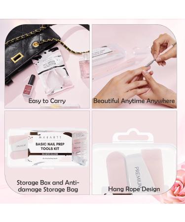 Makartt 7-Piece Pink Nail File & Buffer Set - Complete Manicure Kit with Nail Skin Trimmer & Clipper for Beginners | Premium Nail Care Essentials - Buy Online on GoSupps.com