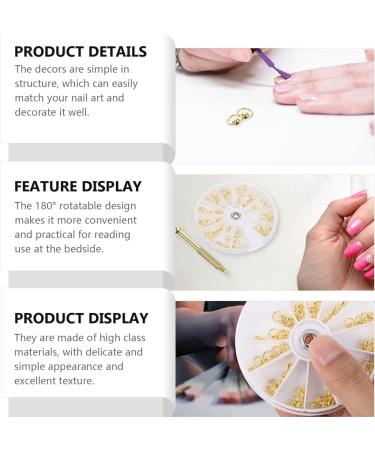 Beatifufu 1 Set Nail Charm Accessories Rhinestone Embellishments Jump Rings Nail Pendants Open Jump Rings Nail Tech Accessories Nail Art Pendant Girls Rings Nail Supplies 3d Alloy - Buy Online on GoSupps.com