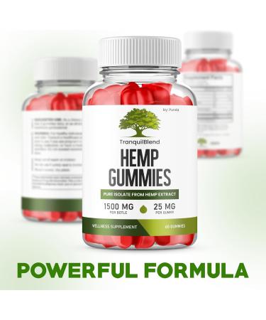 (3 Pack) Tranquil Blend Gummies with Hemp Tranquil Blend Hemp Gummies Extra Strength Formula Maximum Performance Blend Tranquil Blend Gummy Great Taste 1500mg Bottle 25mg Per Gummy (180 Gummies) - Buy Online on GoSupps.com