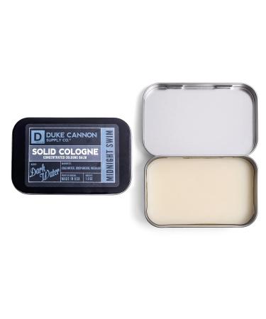 Duke Cannon Supply Co. Solid Cologne for Men Midnight Swim - Cold Water Crisp Greens Fresh Air - Concentrated Balm Travel-Friendly Tin 1.5 oz (1 unit) - Buy Online on GoSupps.com