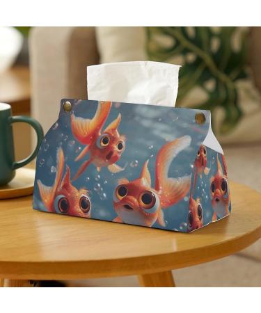Tissue Box Cover Tissue Box Holder Big Eyes Goldfish Print Tissue Holder Travel Tissue Packs Facial Paper Holder Decorative Holder - Buy Online on GoSupps.com