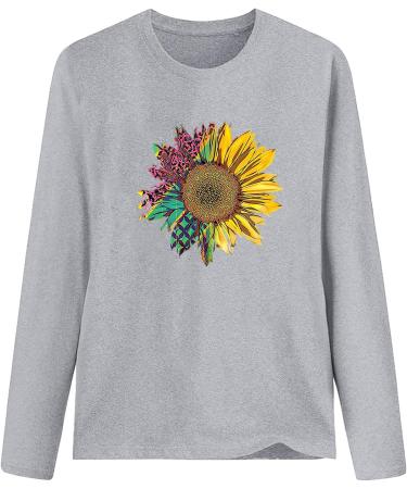 tsaChick Women's Oversized Sunflower Sweatshirt - Gray S - Buy Online on GoSupps.com