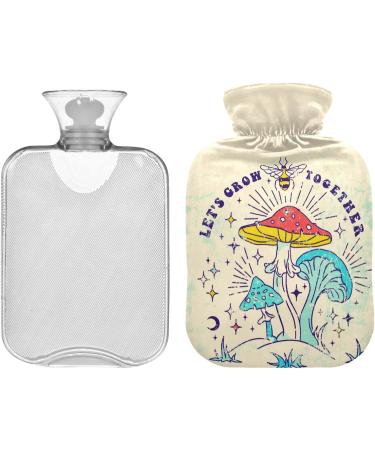 Naanle Bees Mushrooms Heat Bottle | 2L Transparent Hot Water Bottle for Pain Relief & Cold Therapy | Hand & Foot Heating Bag - Buy Online on GoSupps.com