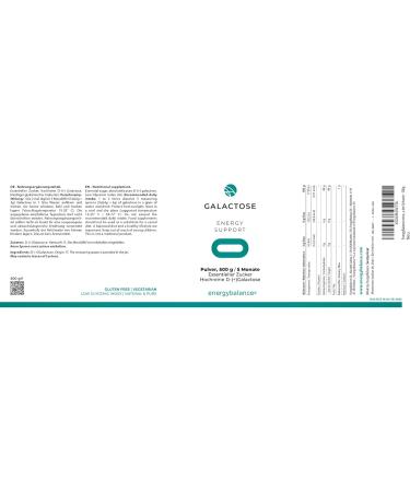 Highly Pure D-Galactose Powder 500g | 4-Month Supply | EnergyBalance Quality from Switzerland | Brain Sugar - Buy Online on GoSupps.com