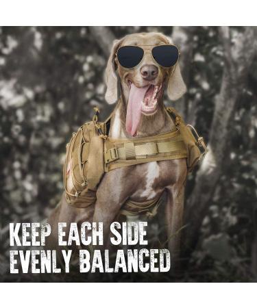 OneTigris Mammoth Dog Backpack 2.0 - Tear-Resistant Camping & Hiking Pack for M/L Size Dogs in Coyote Brown - Buy Online on GoSupps.com