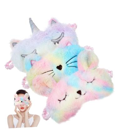 FOMIYES 12 Pcs Blindfold Eyemask Sleeping Eye Shade Eye Patches for Sleeping for Kids Sleepmask Unicorn Soft Eye Mask Wear-Resistant Eye Cover Cartoon Polyester Office Bean Paste
