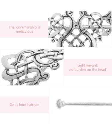 FRCOLOR Celtic Knot Hair Clips Vintage Viking Hair Accessories Antique Silver Hair Slide Stick Ponytail Holder Clip for Women Girls - Buy Online on GoSupps.com