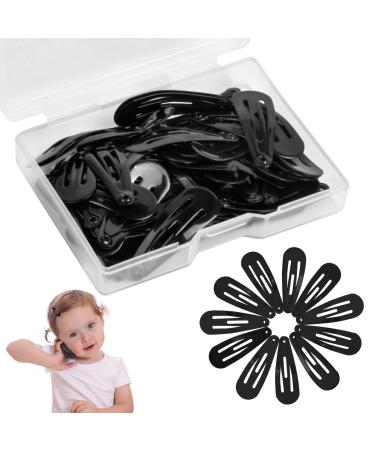 Avodova 50 pieces of hair clips 3cm children hair clips hair accessories hair clips hair clips metal children hair clip snap hair clip for girls children and women (black)