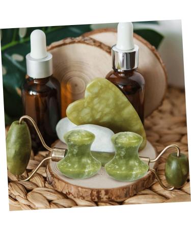 Mikinona 2pcs Neck Massager Tool Face Massager Eye Massager Eye Face Beauty Massagers Roller Rose Quartz Jade - Buy Online on GoSupps.com